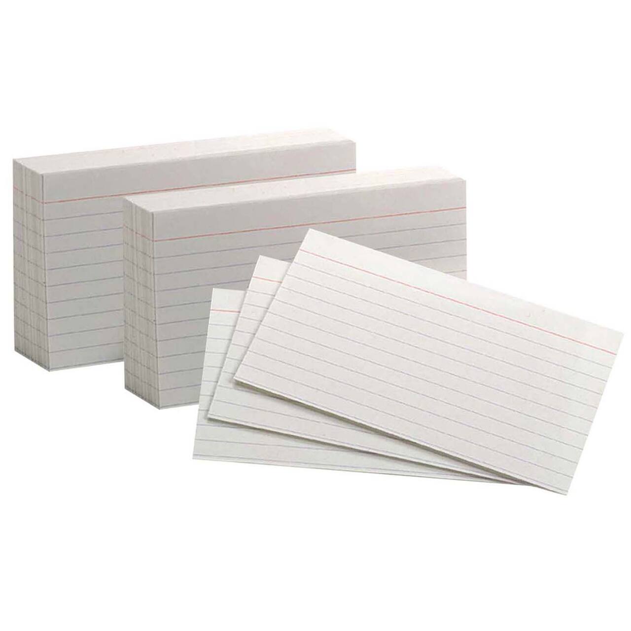 Oxford® White Ruled Commercial Index Cards, 2 Packs of 1000